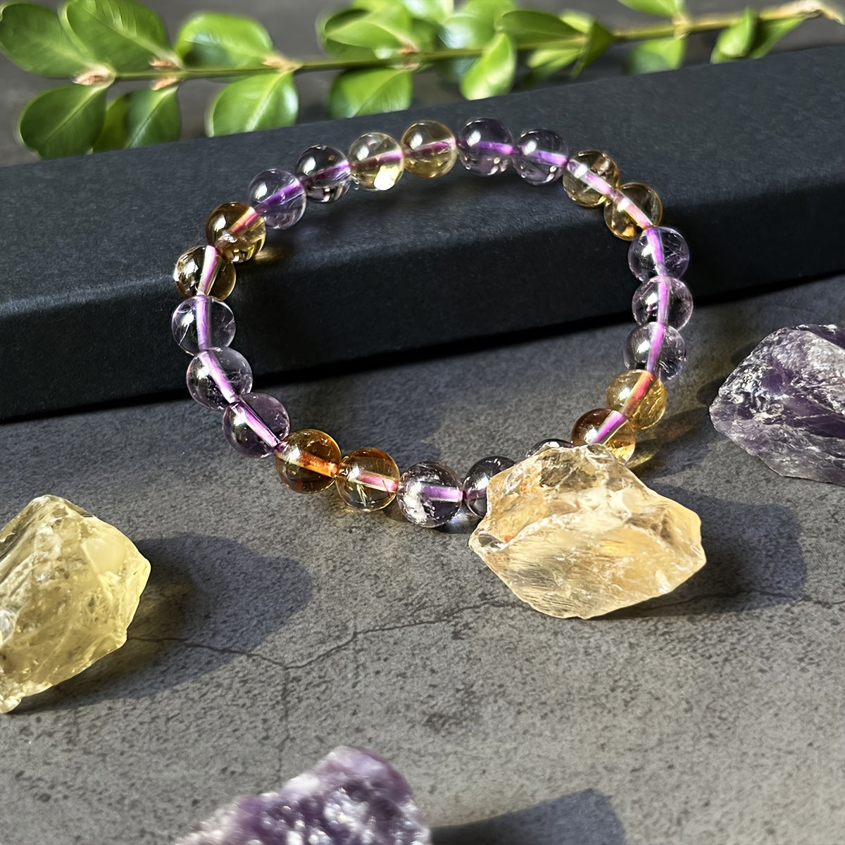 Powerful Protection -Handmade Grade Ametrine Crystal Bracelet