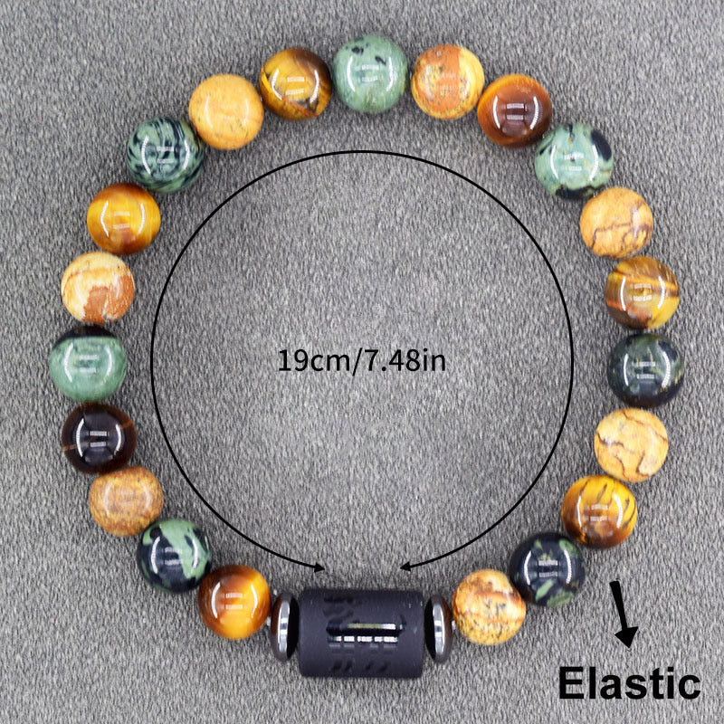 Stretch Stone Beaded -Bohemian Zodiac Bracelet