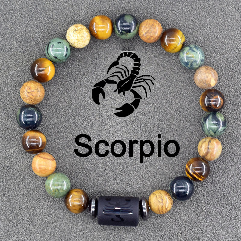 Stretch Stone Beaded -Bohemian Zodiac Bracelet