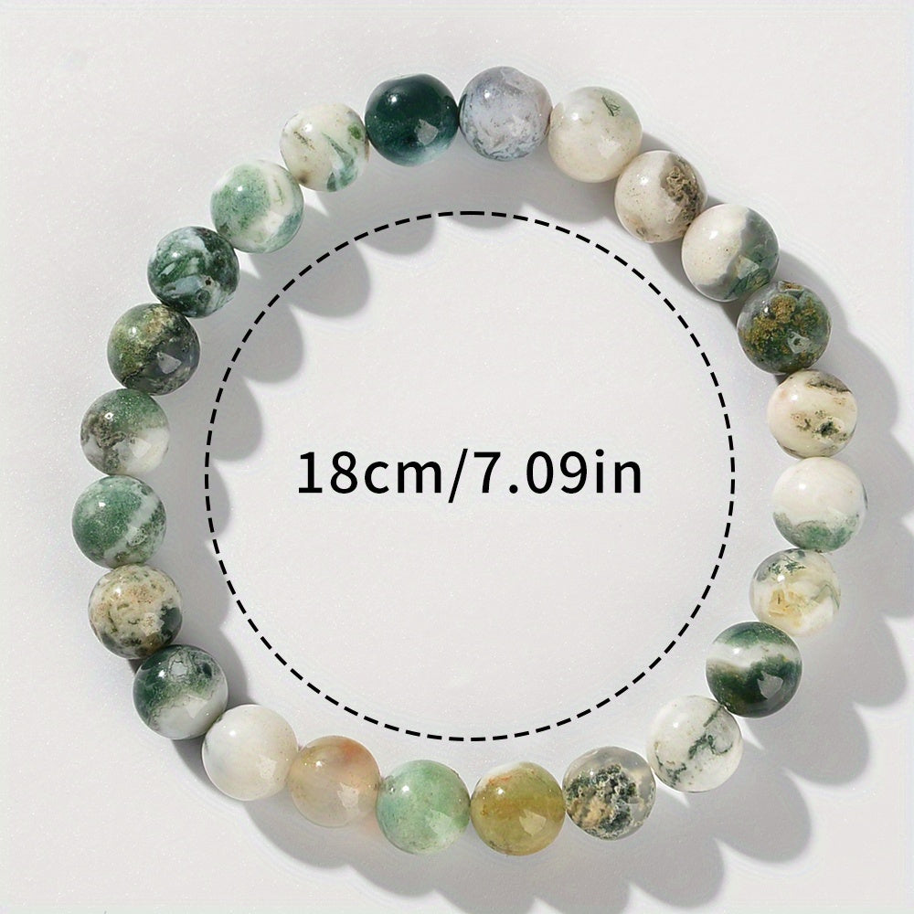 Agate Natural Stone Bracelet Stretch Handmade Bracelet