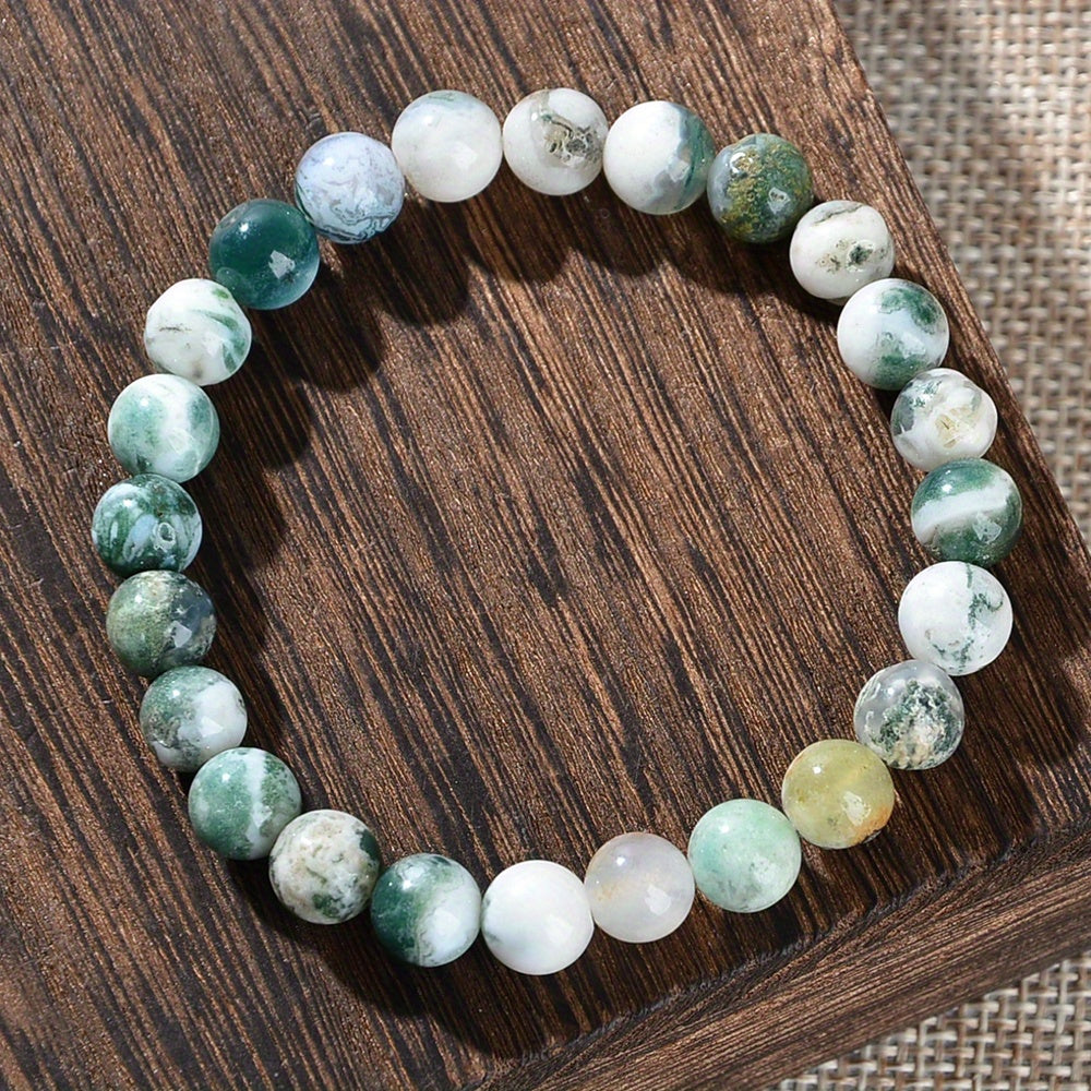 Agate Natural Stone Bracelet Stretch Handmade Bracelet