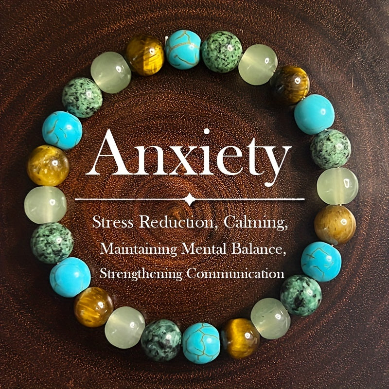 Anti-Anxiety Natural Stone Bead Jasper Crystal Relax Bracelet