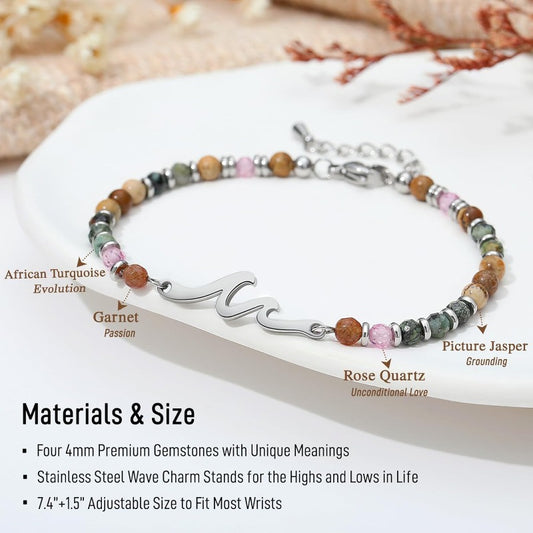 Cradled in Protection -Christmas Stocking Stuffers Wave Bracelet