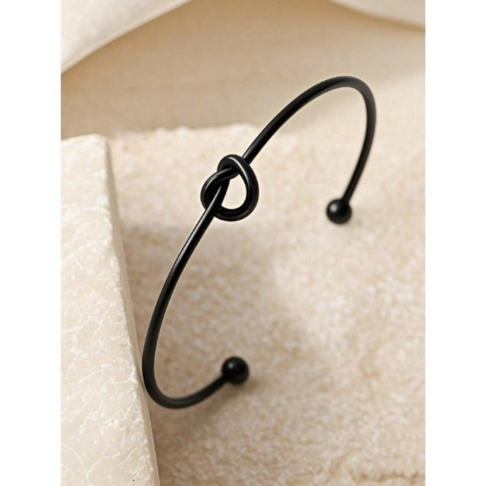 1pc Minimalist Chic Textured Gold Color Bracelet