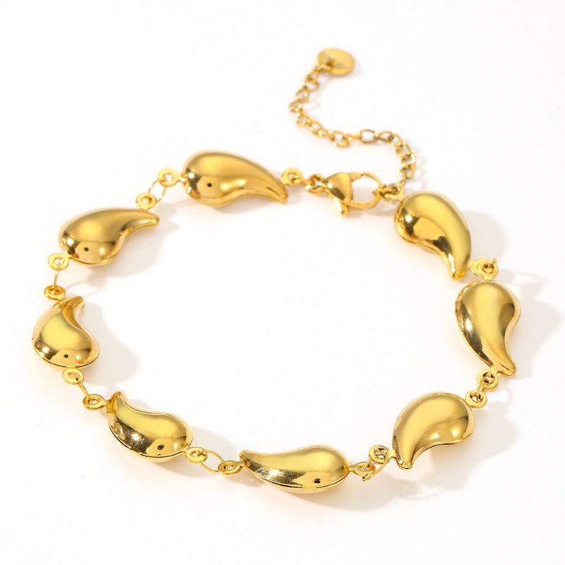 Elegant Stainless Steel Multi-design Charm Bracelet