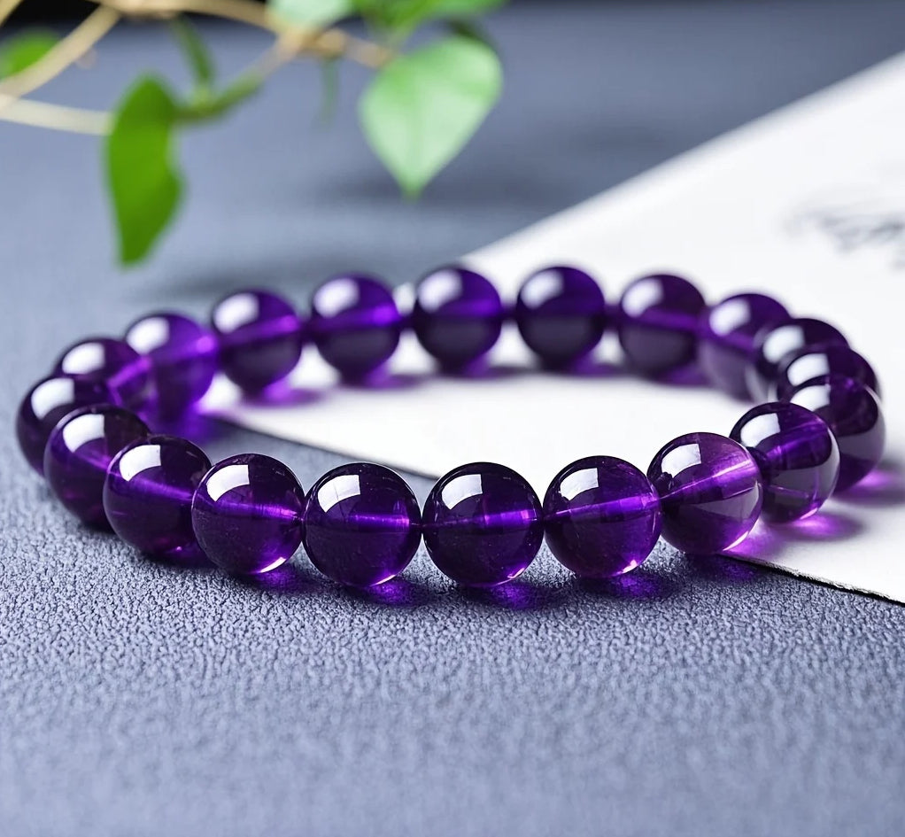 Holistic Wisdom - Lucky Beads Amethyst Charm Bracelet