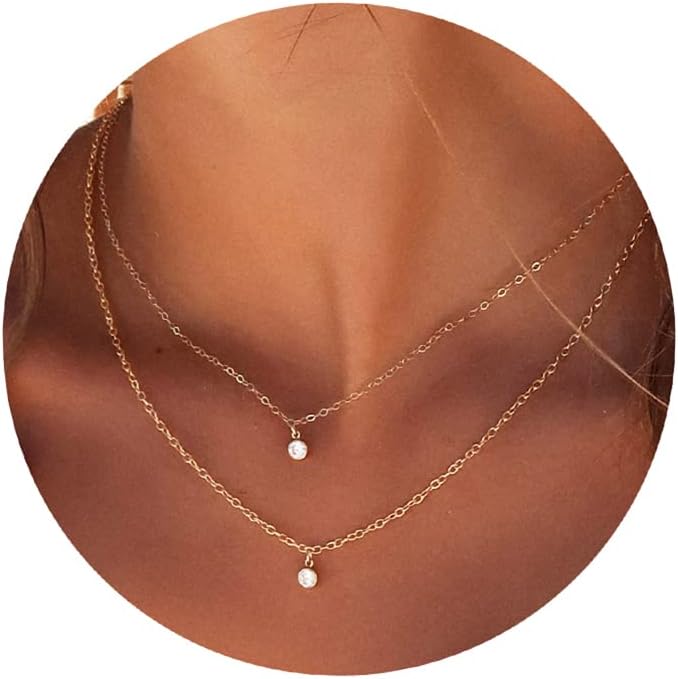 Tewiky Diamond Necklaces Sterling Silver Choker Women Necklace