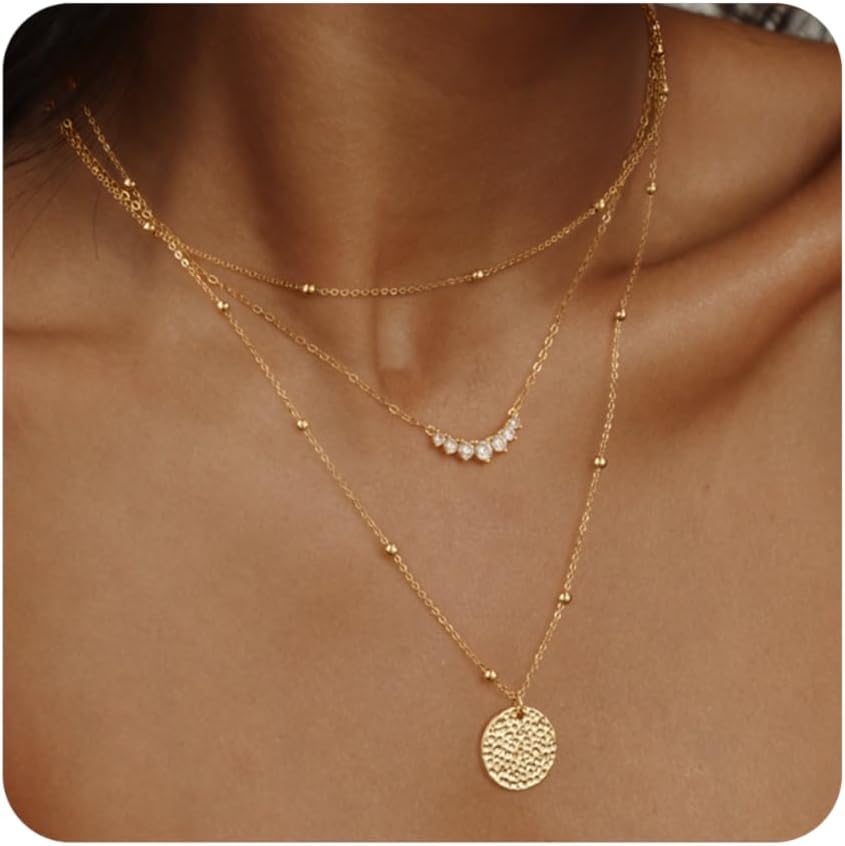Inspired Action Layered Gold Silver Necklaces