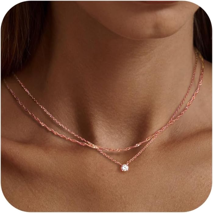 Tewiky Diamond Necklaces Sterling Silver Choker Women Necklace