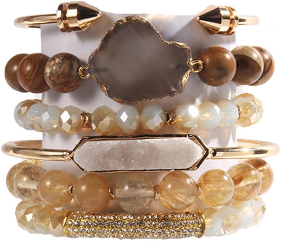 Healing Turquoise Jasper Agate Crystal Gemstone Handmade Bracelet