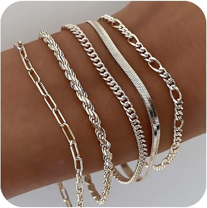 Real Gold Jewelry Sets Waterproof Bracelets