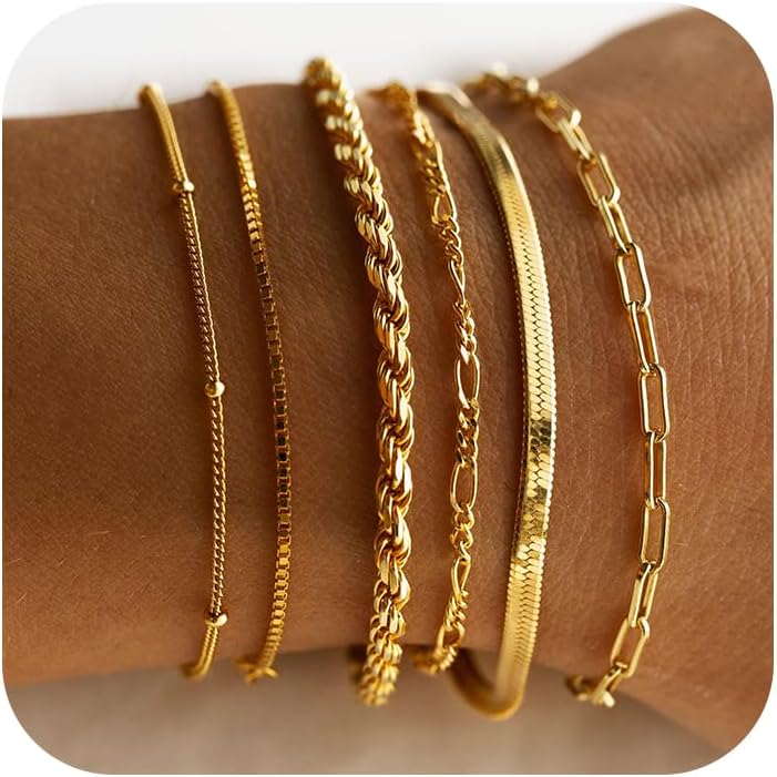 Real Gold Jewelry Sets Waterproof Bracelets
