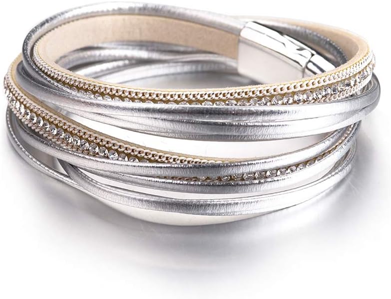 Women Handmade Multi-Layer Leather Wrap Bracelet