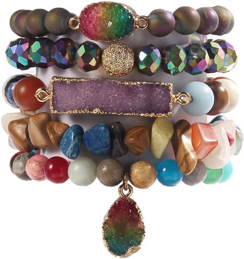 Healing Turquoise Jasper Agate Crystal Gemstone Handmade Bracelet