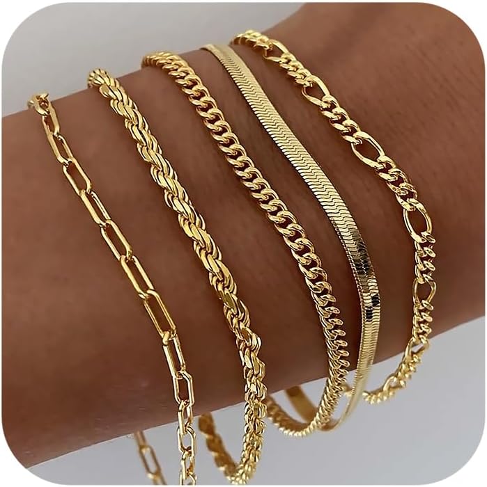 Real Gold Jewelry Sets Waterproof Bracelets