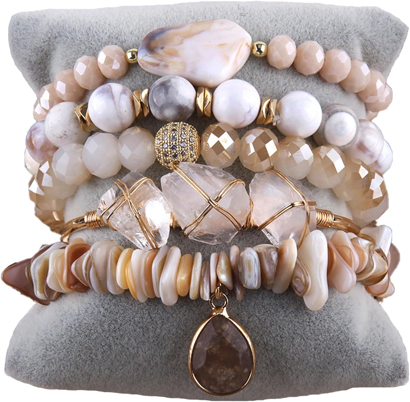 Healing Turquoise Jasper Agate Crystal Gemstone Handmade Bracelet