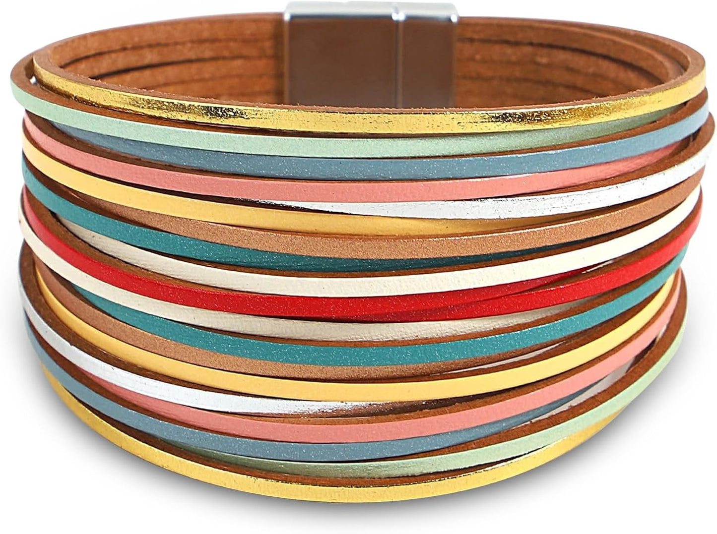 Women Handmade Multi-Layer Leather Wrap Bracelet