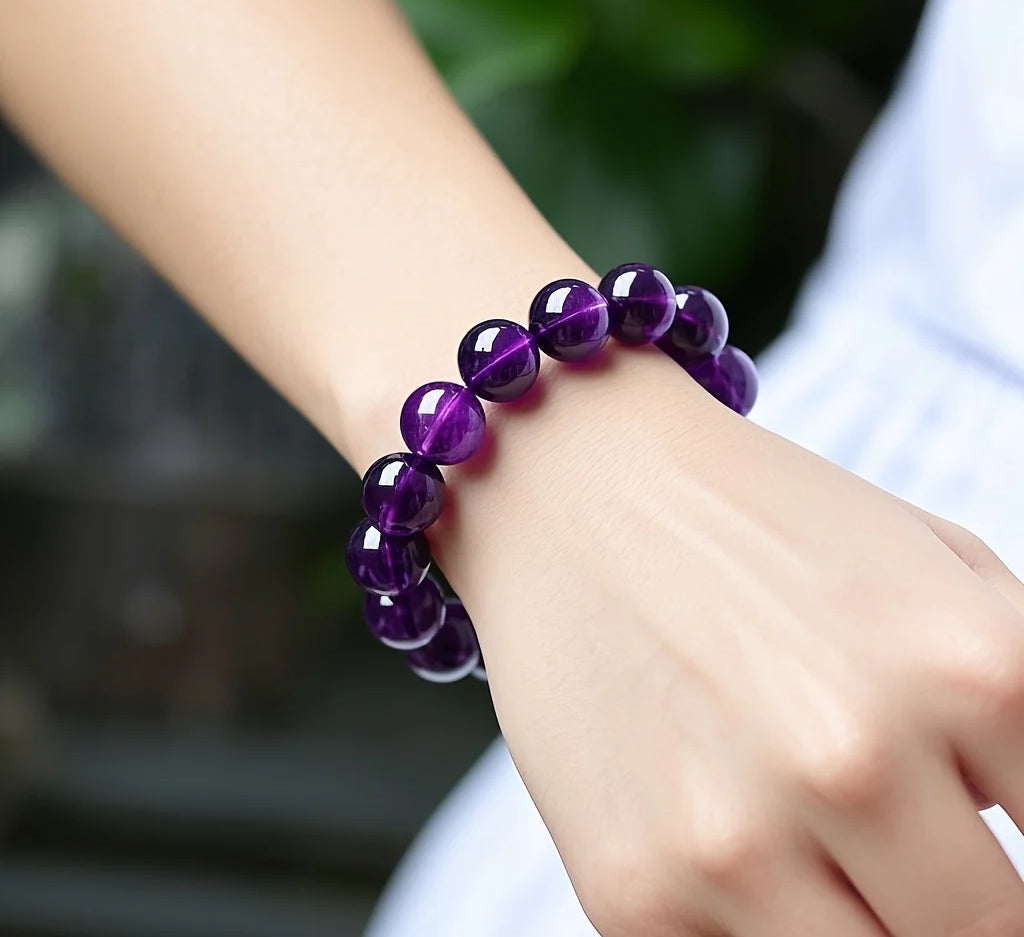 Holistic Wisdom - Lucky Beads Amethyst Charm Bracelet