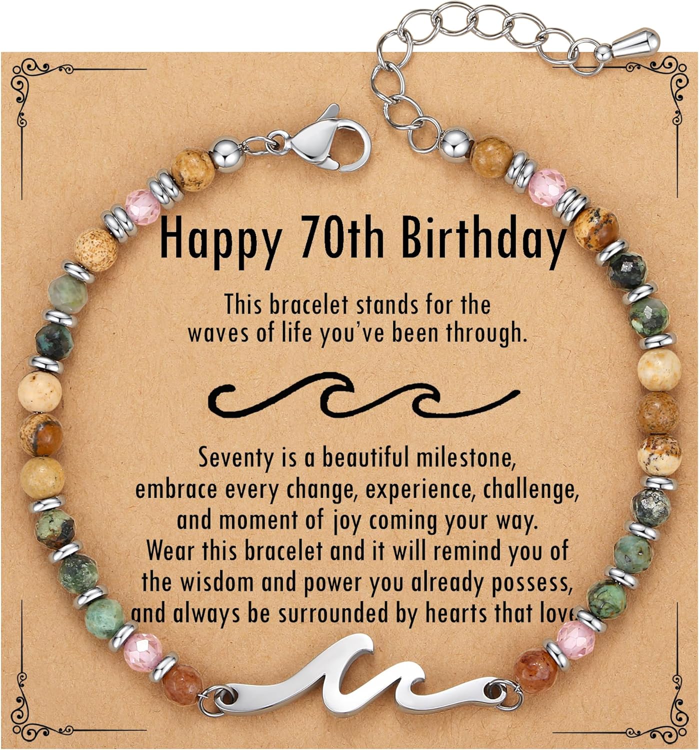 Cradled in Protection -Christmas Stocking Stuffers Wave Bracelet