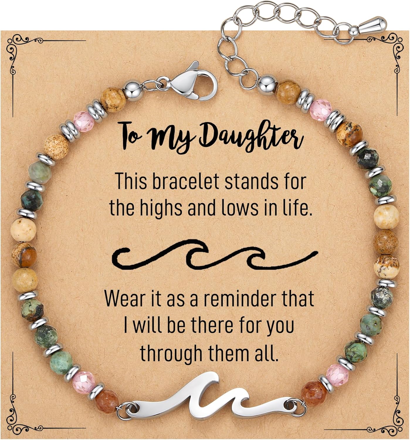 Cradled in Protection -Christmas Stocking Stuffers Wave Bracelet