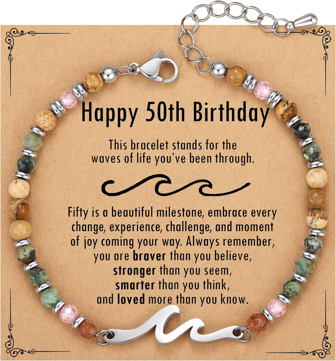 Cradled in Protection -Christmas Stocking Stuffers Wave Bracelet