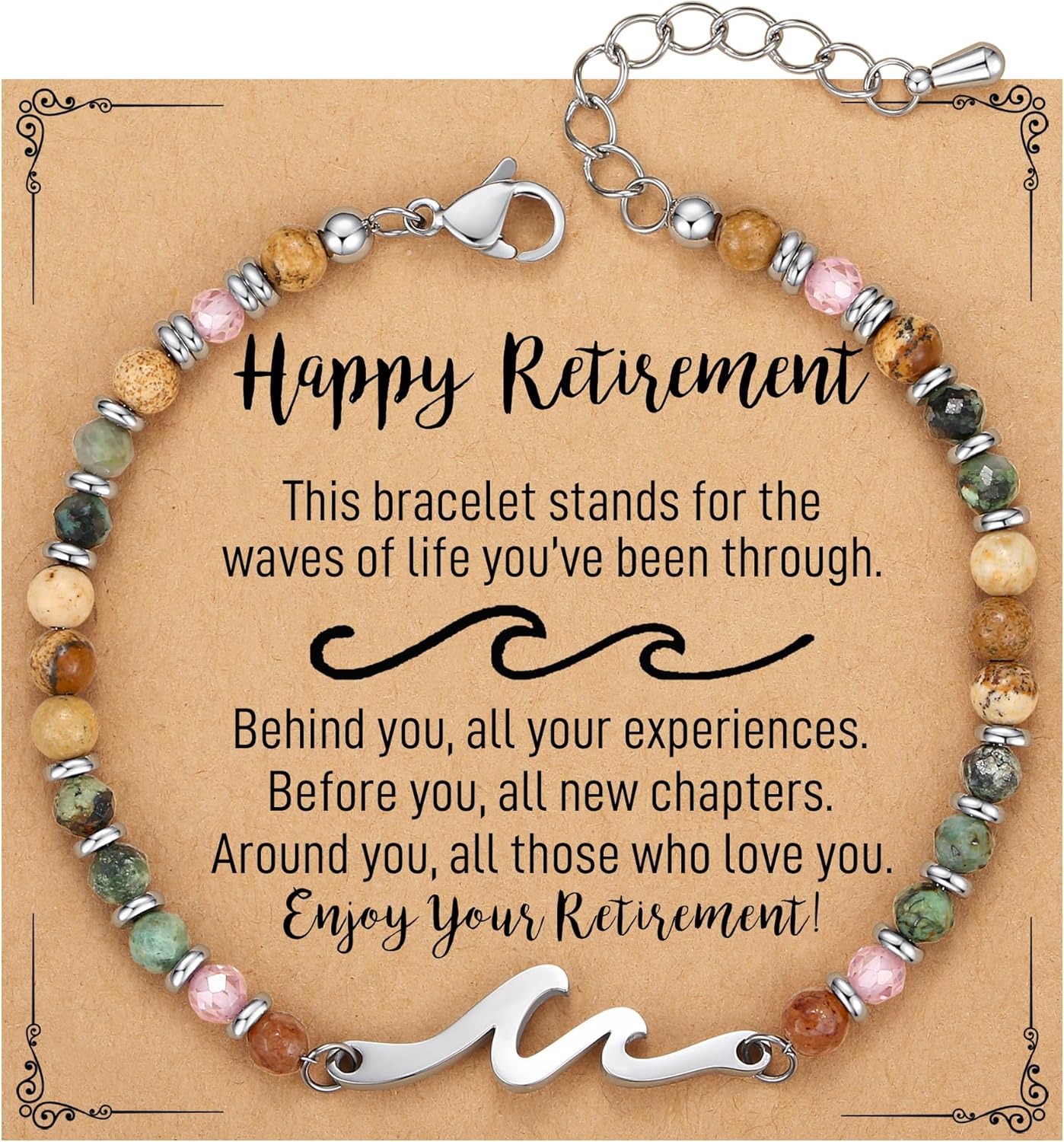 Cradled in Protection -Christmas Stocking Stuffers Wave Bracelet