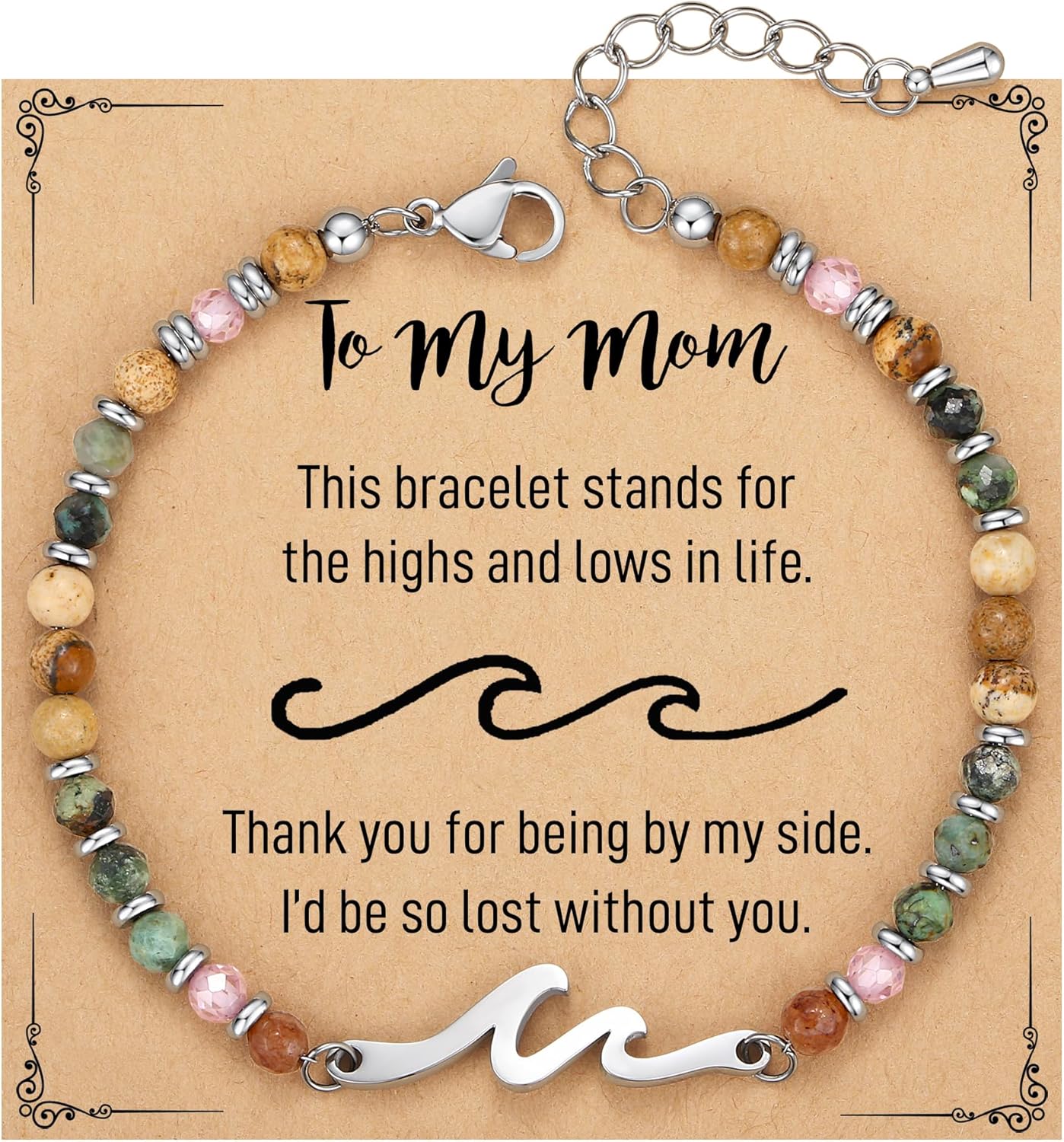 Cradled in Protection -Christmas Stocking Stuffers Wave Bracelet