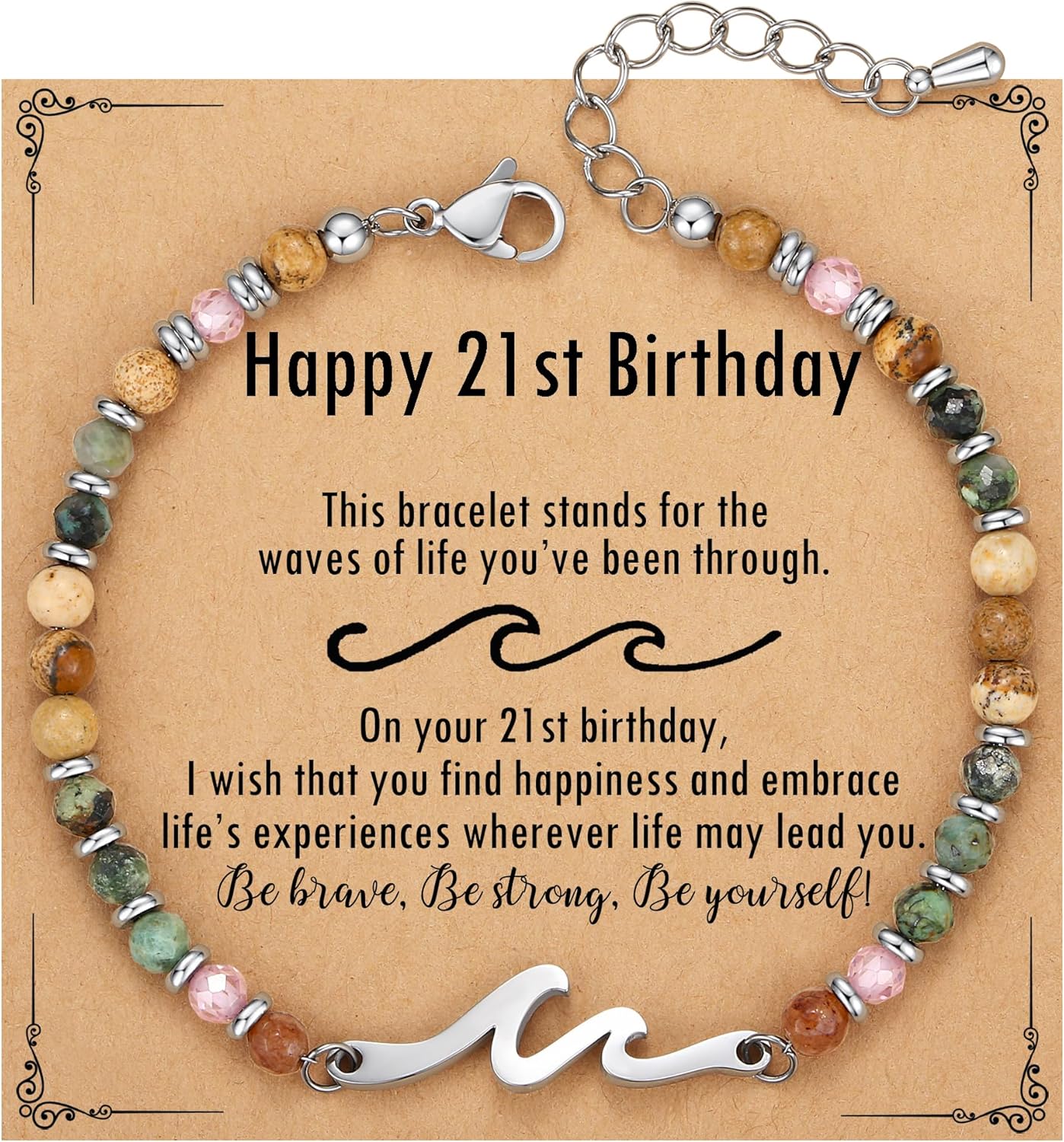 Cradled in Protection -Christmas Stocking Stuffers Wave Bracelet