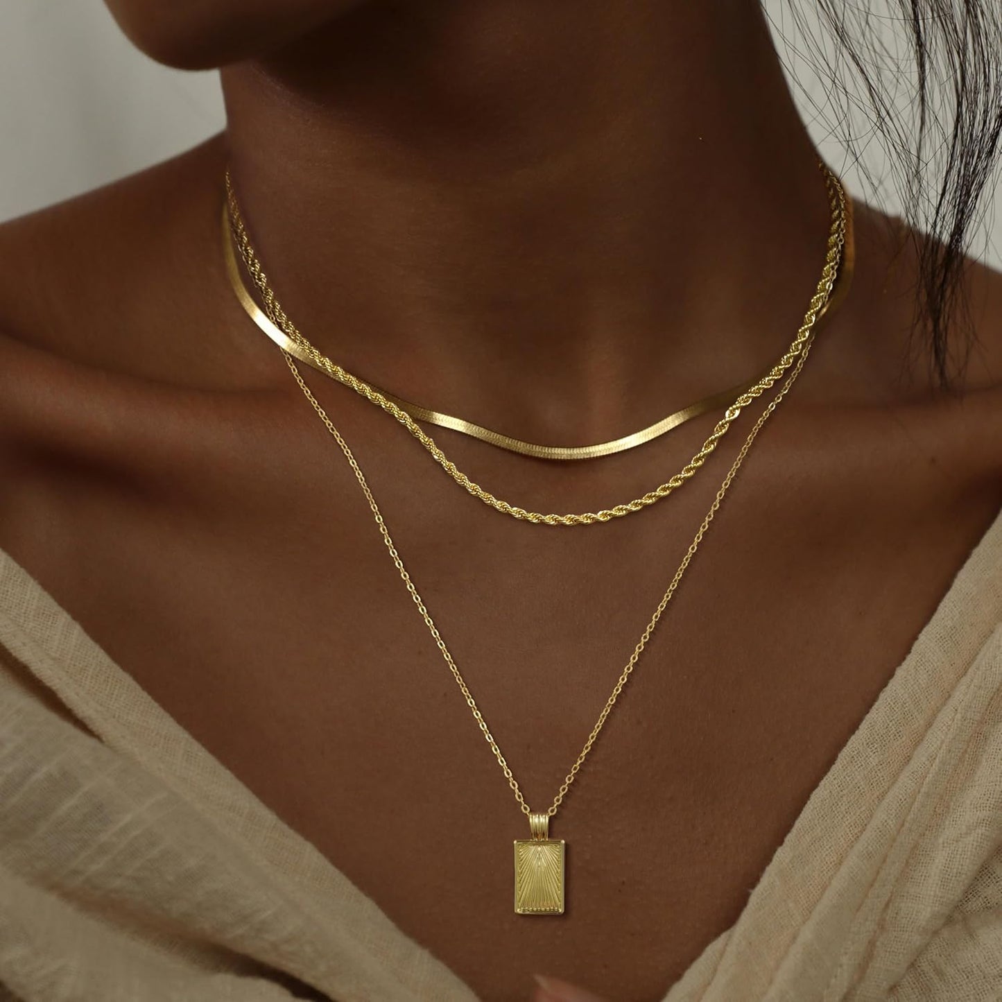 Inspired Action Layered Gold Silver Necklaces