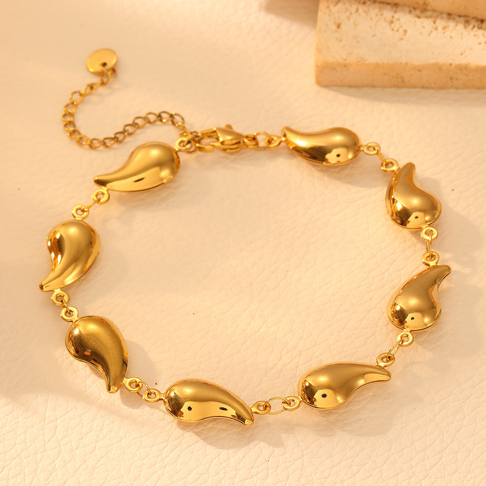 Elegant Stainless Steel Multi-design Charm Bracelet