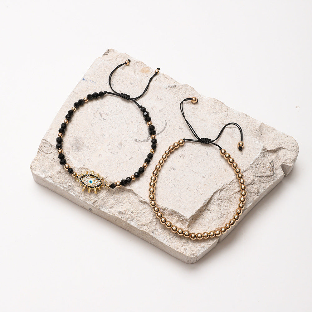 Bright Outlook Hematite Evil Eye Charm Bracelet