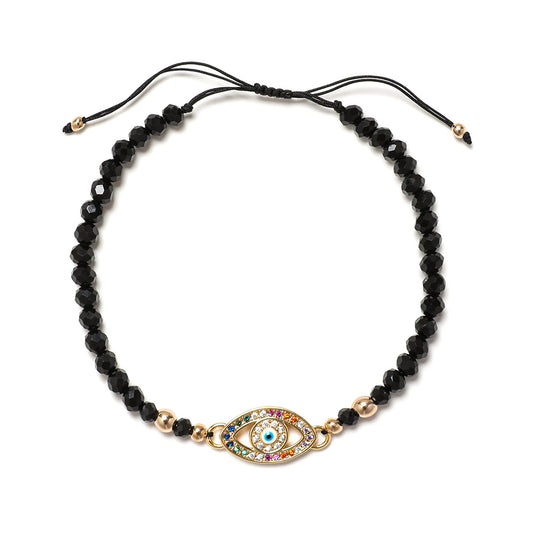Bright Outlook Hematite Evil Eye Charm Bracelet