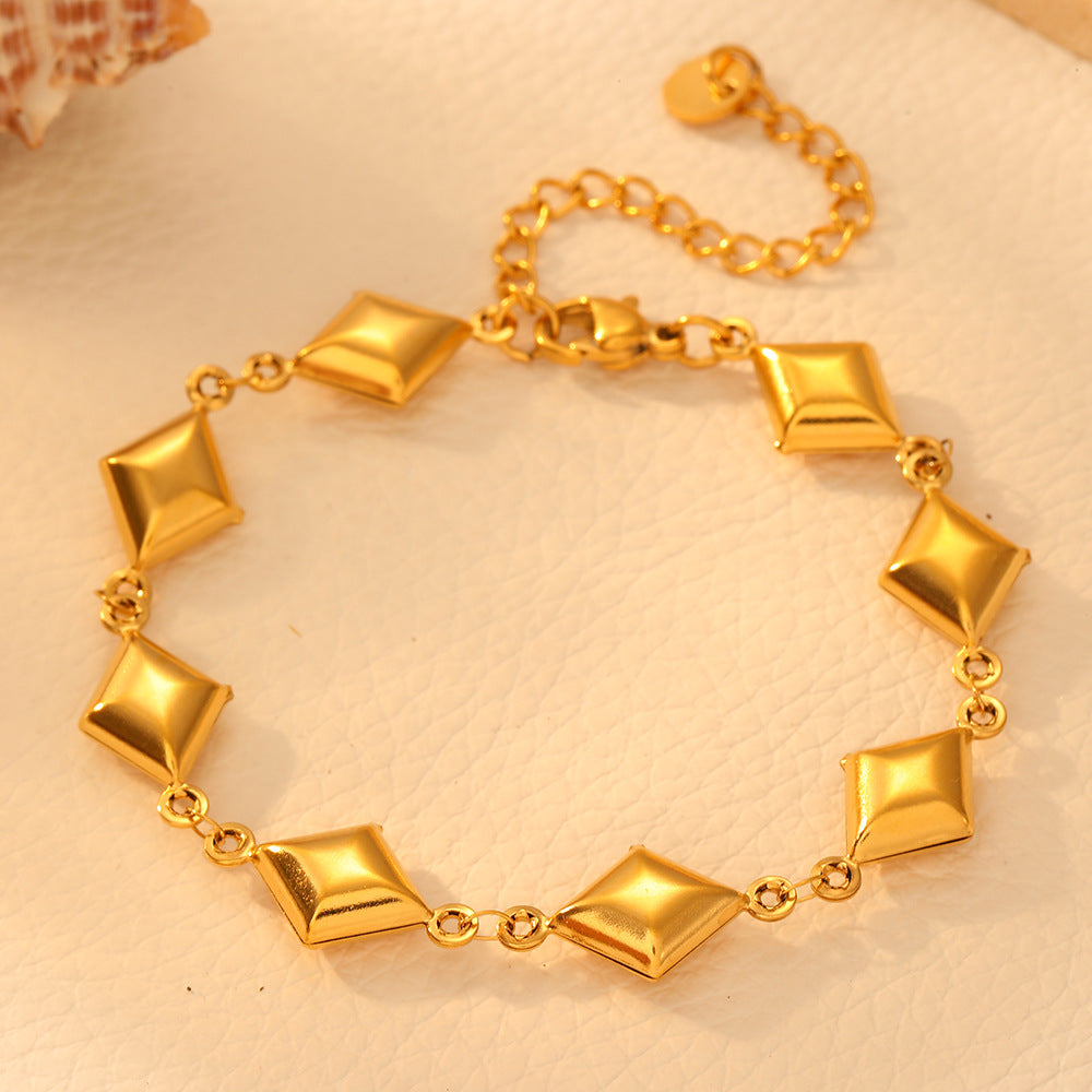 Elegant Stainless Steel Multi-design Charm Bracelet