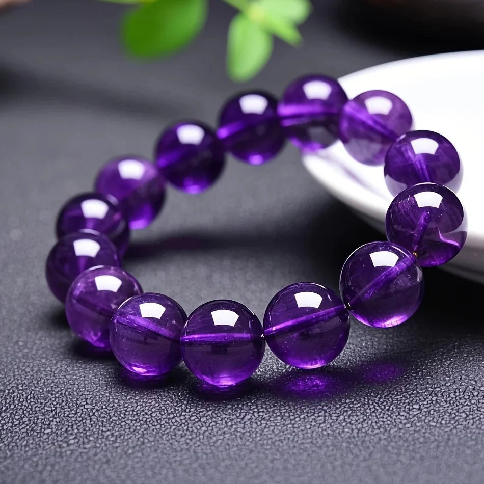 Holistic Wisdom - Lucky Beads Amethyst Charm Bracelet
