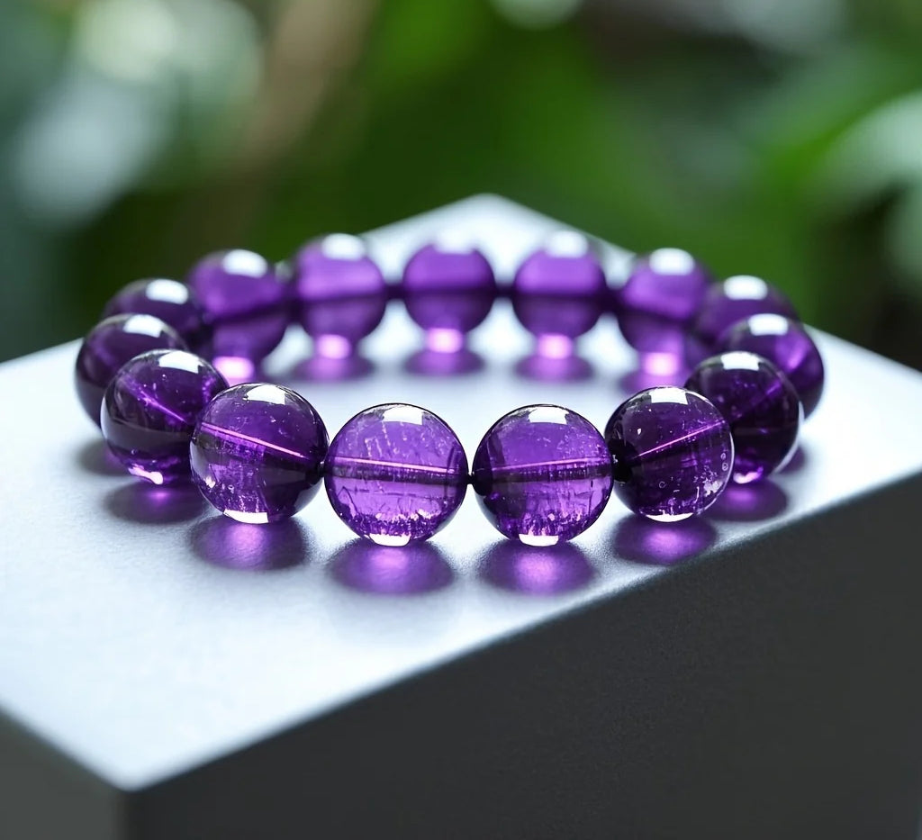 Holistic Wisdom - Lucky Beads Amethyst Charm Bracelet