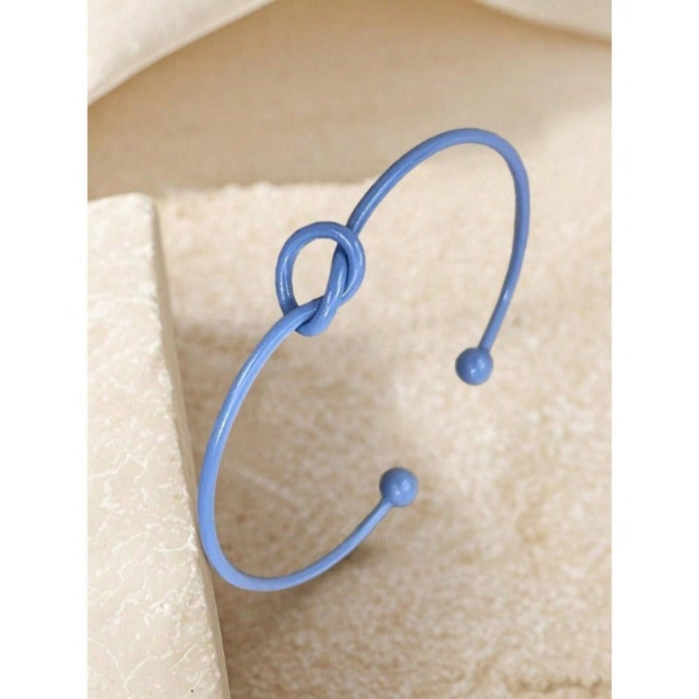1pc Minimalist Chic Textured Gold Color Bracelet