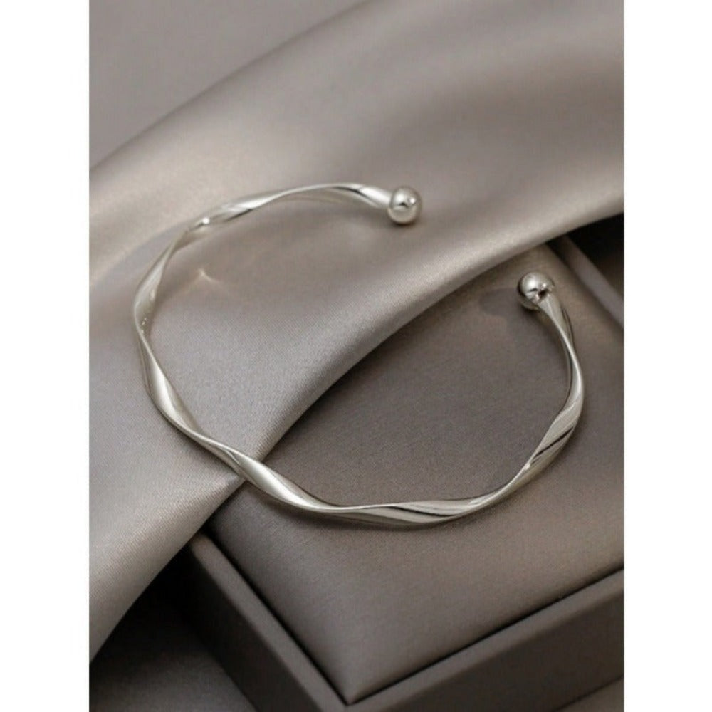 1pc Minimalist Chic Textured Gold Color Bracelet