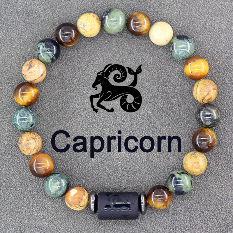Stretch Stone Beaded -Bohemian Zodiac Bracelet