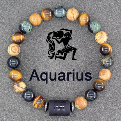 Stretch Stone Beaded -Bohemian Zodiac Bracelet