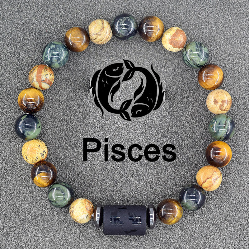 Stretch Stone Beaded -Bohemian Zodiac Bracelet