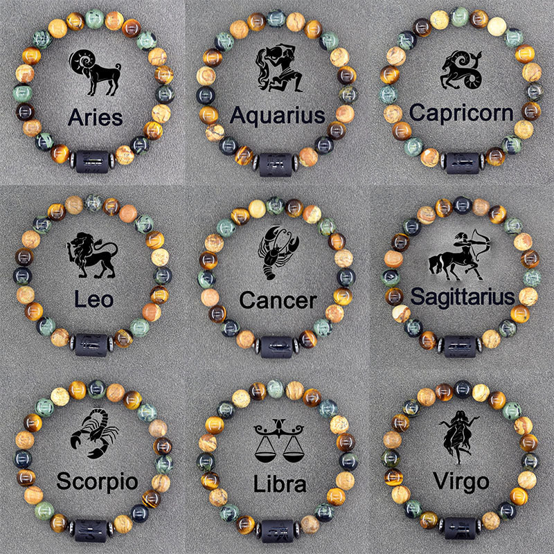 Stretch Stone Beaded -Bohemian Zodiac Bracelet