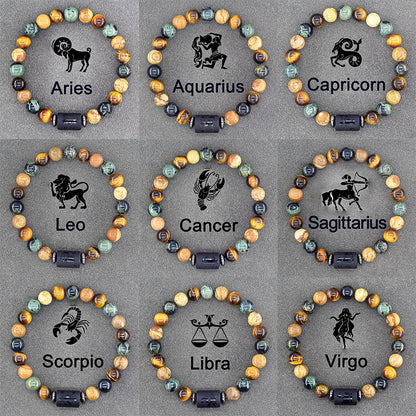 Stretch Stone Beaded -Bohemian Zodiac Bracelet