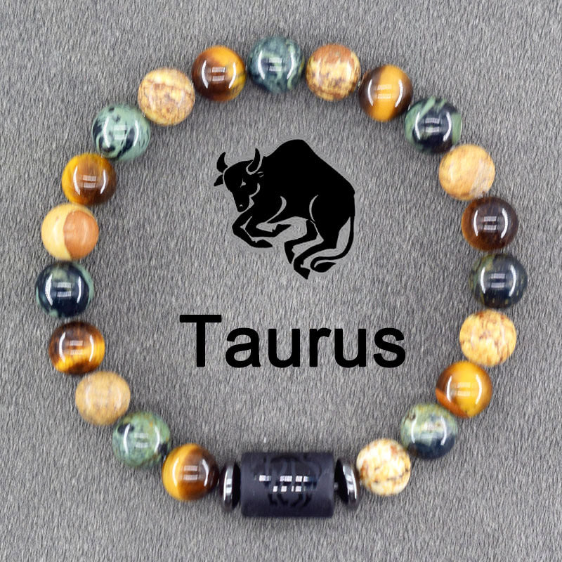 Stretch Stone Beaded -Bohemian Zodiac Bracelet