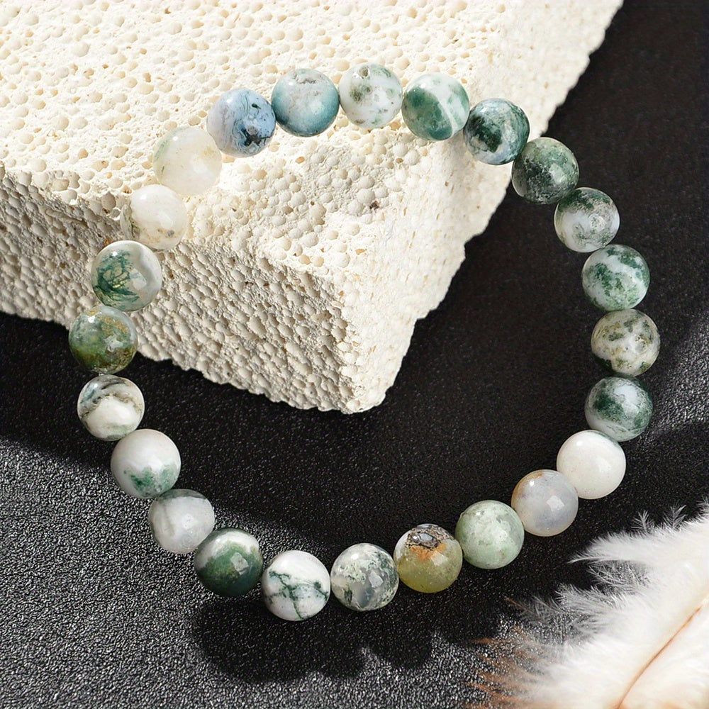 Agate Natural Stone Bracelet Stretch Handmade Bracelet