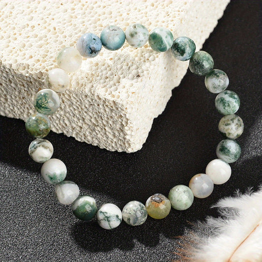 Agate Natural Stone Bracelet Stretch Handmade Bracelet