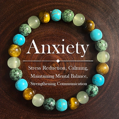Anti-Anxiety Natural Stone Bead Jasper Crystal Relax Bracelet
