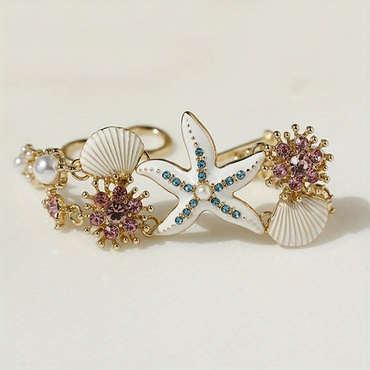 Bohemian Ocean Shell Pendant Pearl Necklace