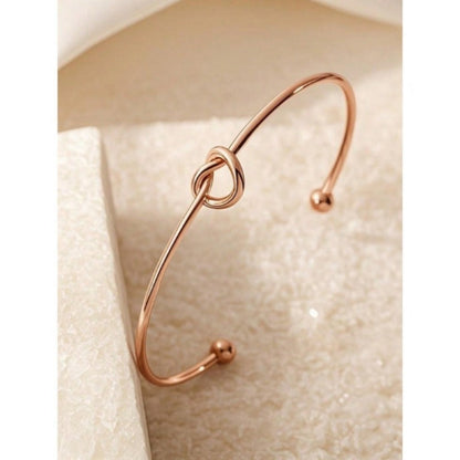 1pc Minimalist Chic Textured Gold Color Bracelet