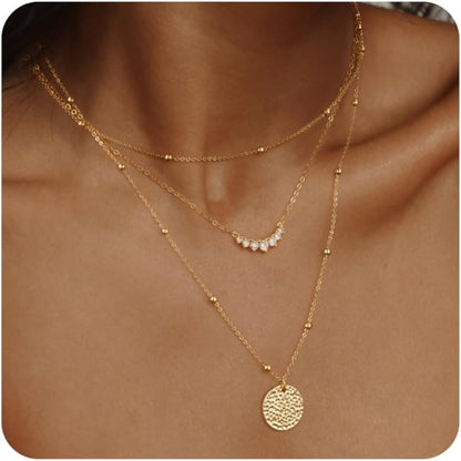 Inspired Action Layered Gold Silver Necklaces
