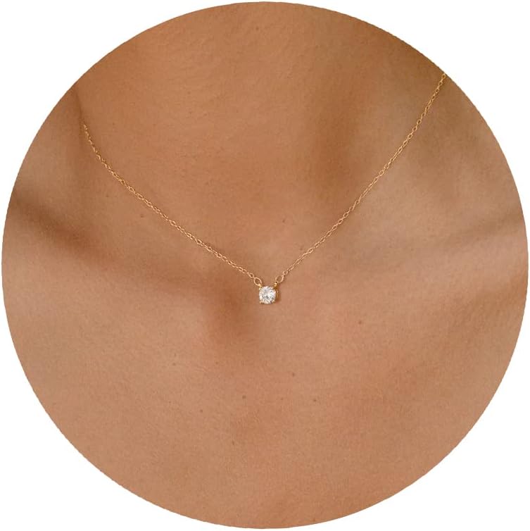 Tewiky Diamond Necklaces Sterling Silver Choker Women Necklace